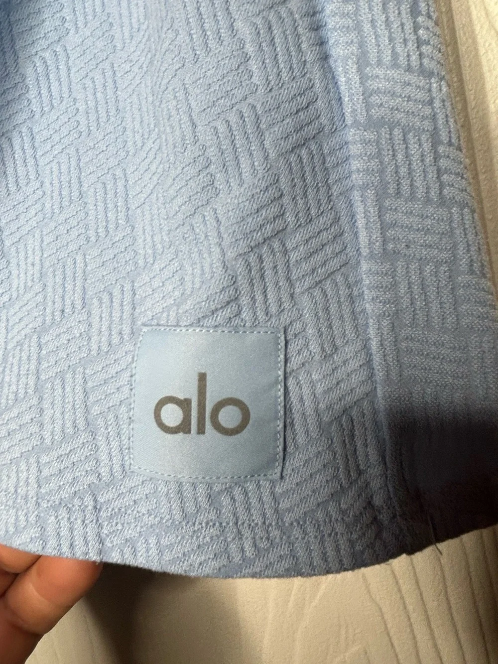 ALO Yoga Pale Blue Textured Circle Skirt